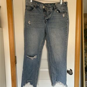 We The Free Light Blue Distressed Ankle Jeans